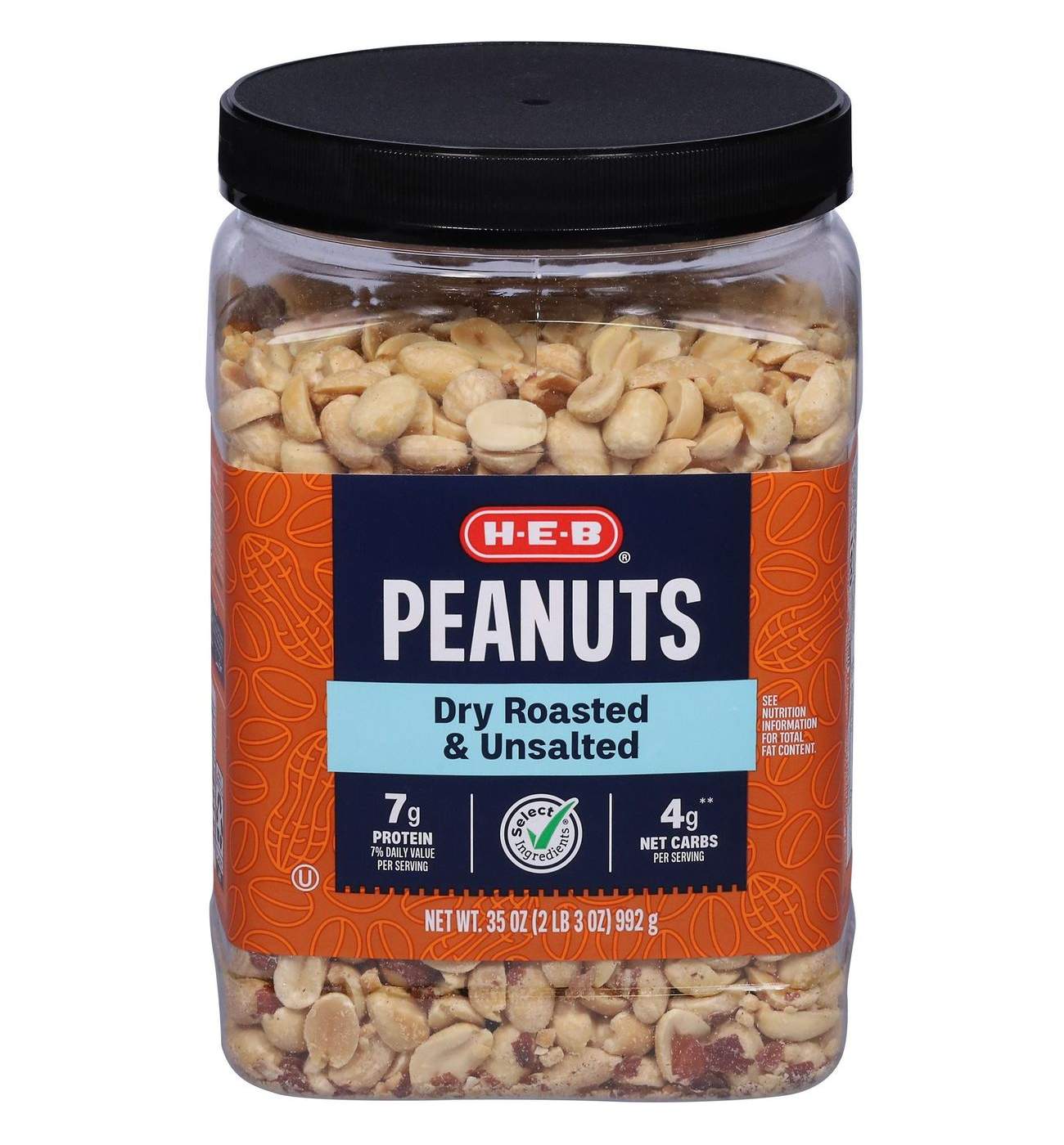 H-E-B Unsalted Dry Roasted Peanuts; image 5 of 9