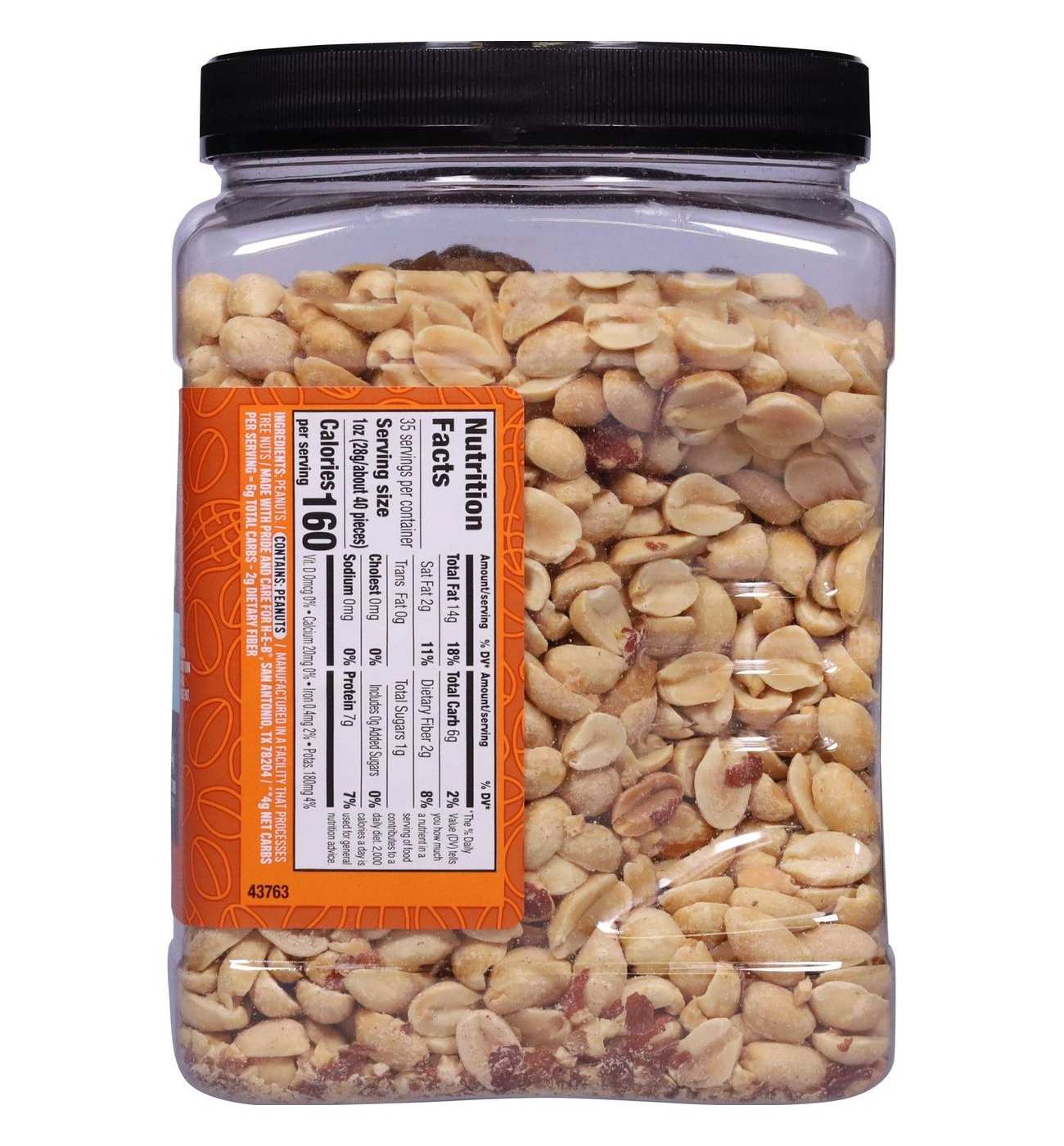 H-E-B Unsalted Dry Roasted Peanuts; image 7 of 9