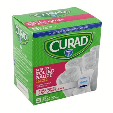 Curad Stretch Rolled Gauze, 5 pk