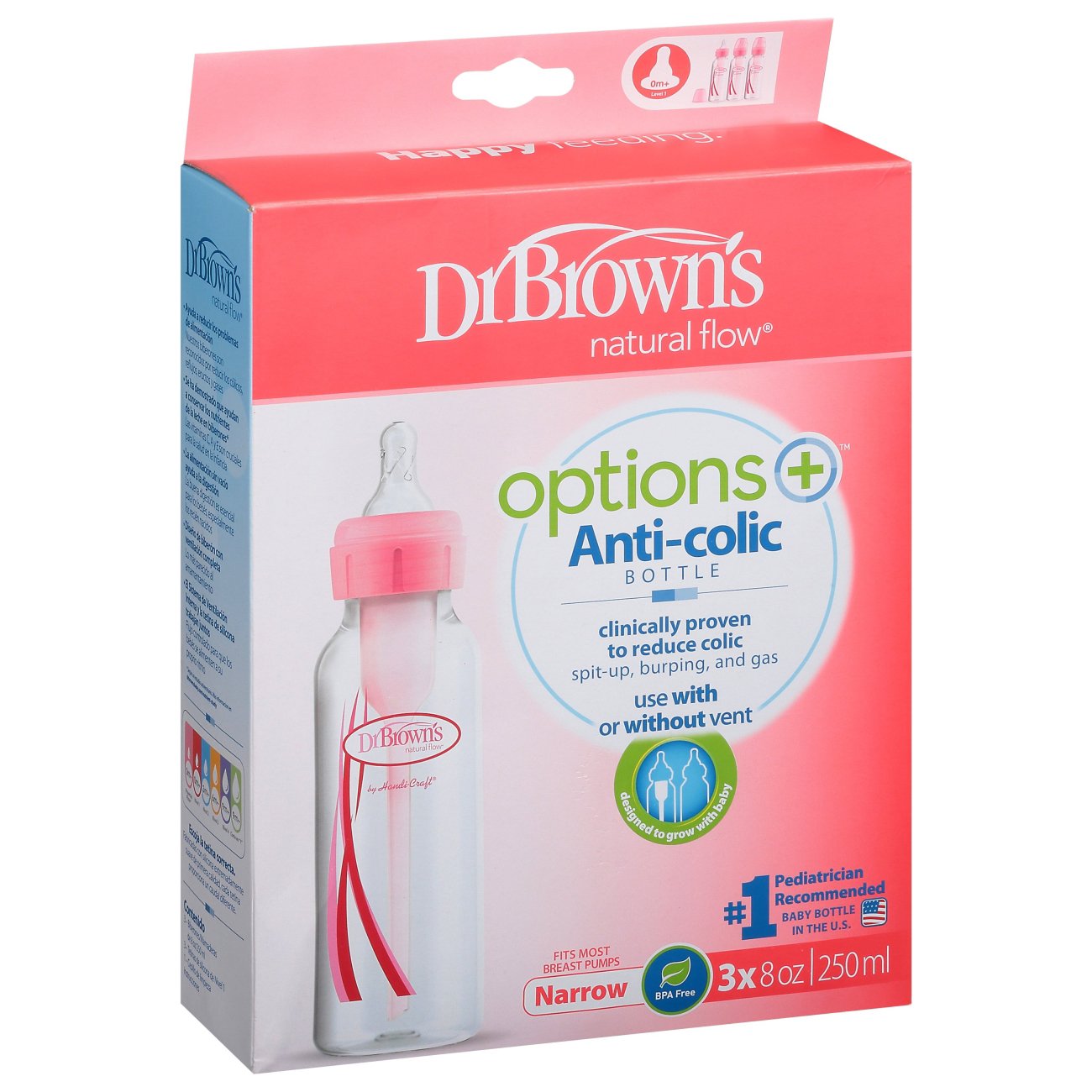 Dr. Brown's Natural Flow Anti-Colic Options+ Narrow Breast to