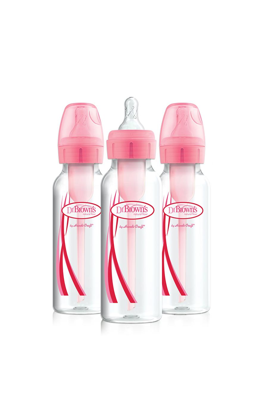 Dr. Brown's Options+ Anti-Colic Pink 8 oz Bottles; image 2 of 2