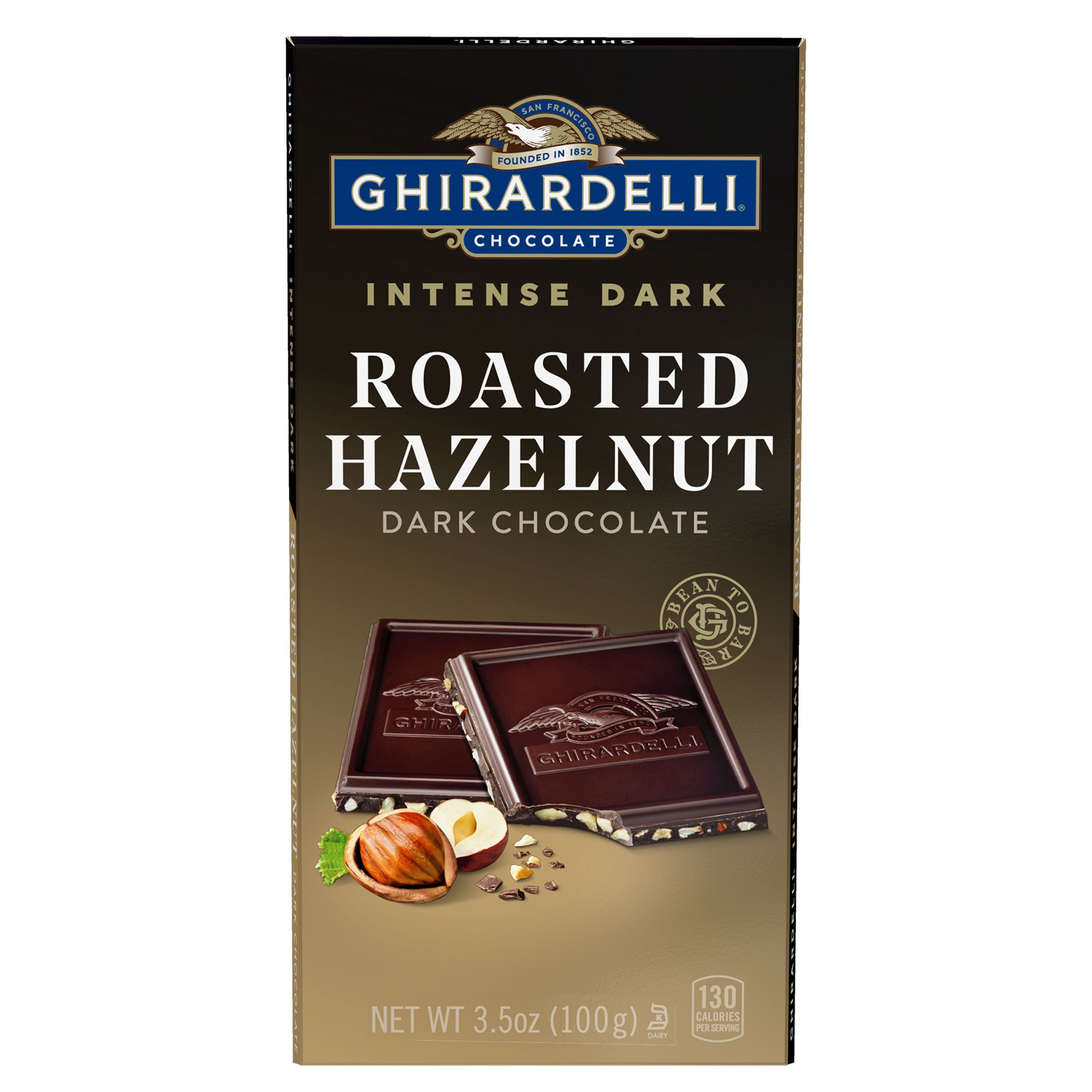 Ghirardelli Chocolate Intense Dark Roasted Hazelnut Chocolate Bar