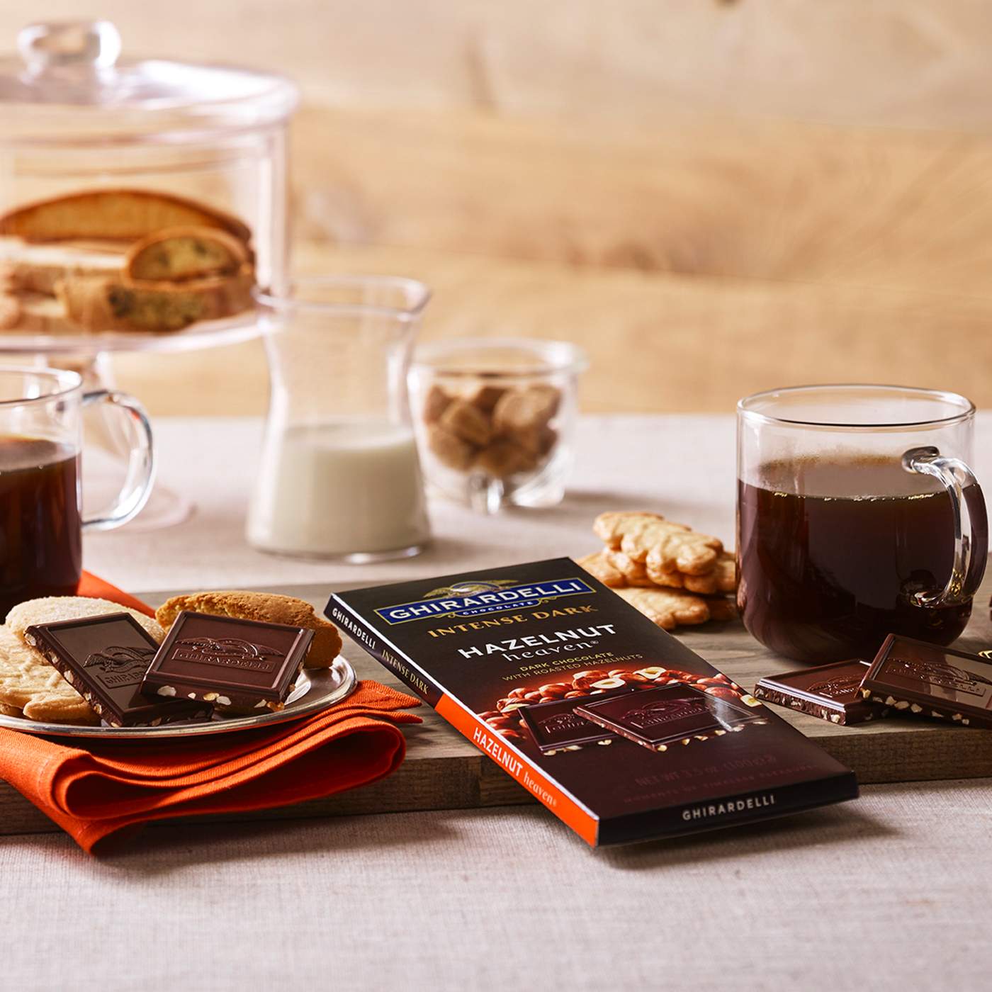 Ghirardelli Chocolate Intense Dark Roasted Hazelnut Chocolate Bar; image 2 of 6