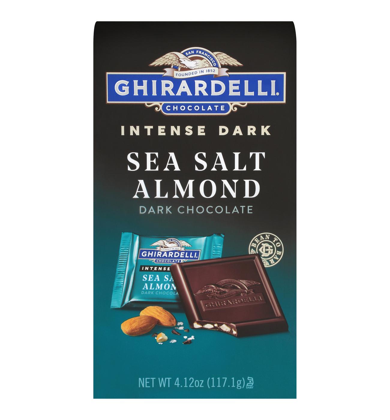 Ghirardelli Intense Dark Sea Salt Almond Chocolate Squares; image 1 of 4