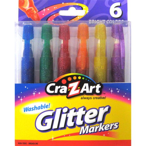 Cra-Z-Art Washable Glitter Bright Color Markers