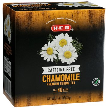 H-E-B Caffeine-Free Chamomile Herbal Tea Bags, 40 ct