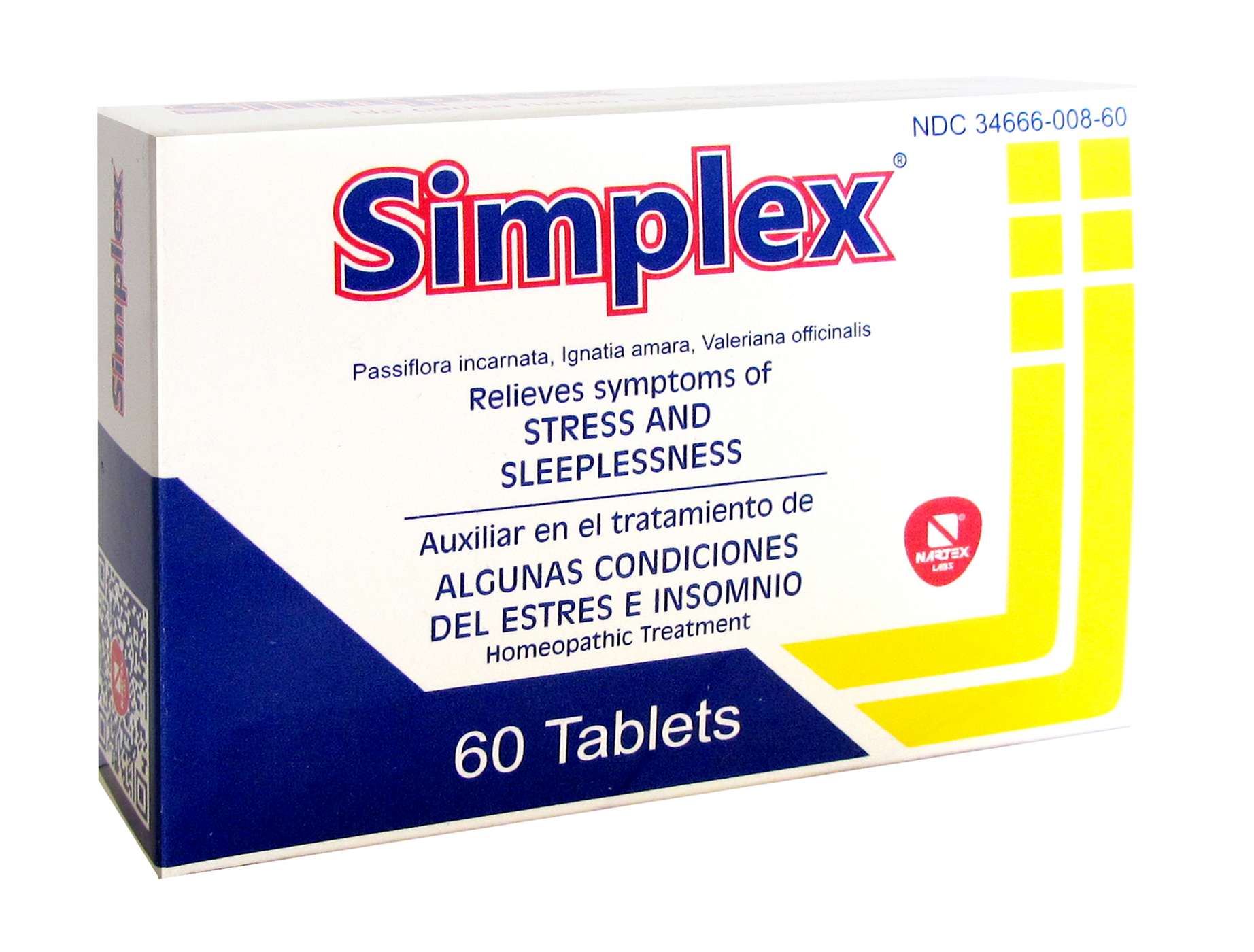 Simplex Homeopathic Stress & Sleeplessnes Relief Tablets; image 1 of 2