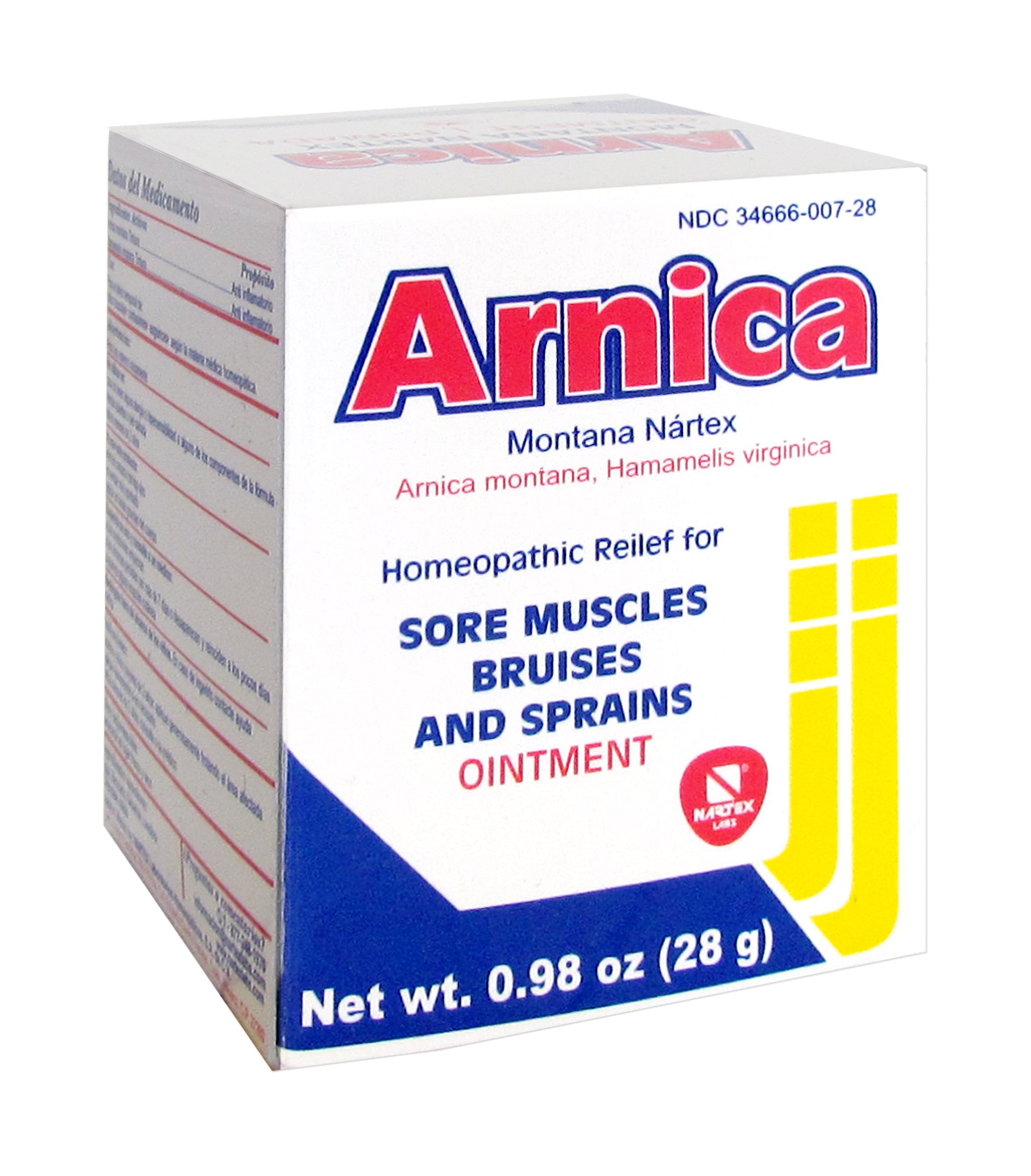 Arnica Homeopathic Relief For Sore Muscles, Bruises, And Sprains Ointment, .98 oz
