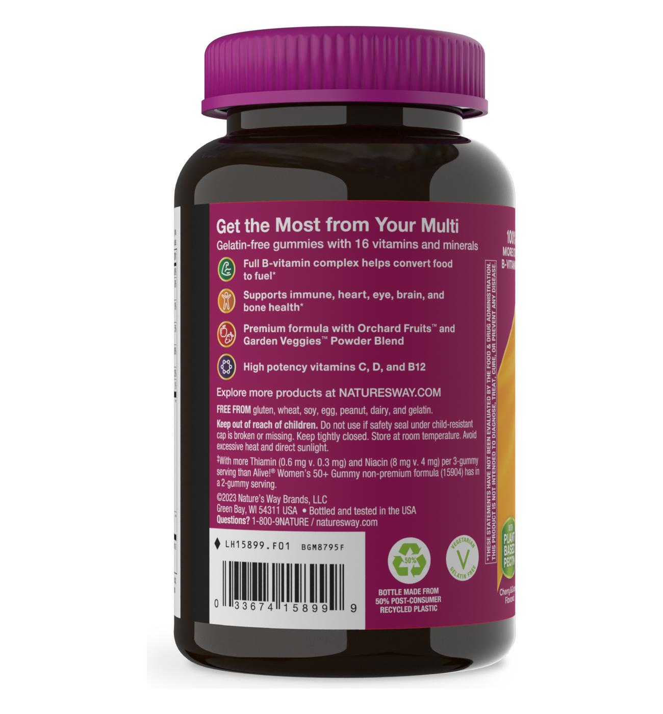 Nature's Way Alive! Women's 50+ Multivitamin Gummies; image 2 of 3