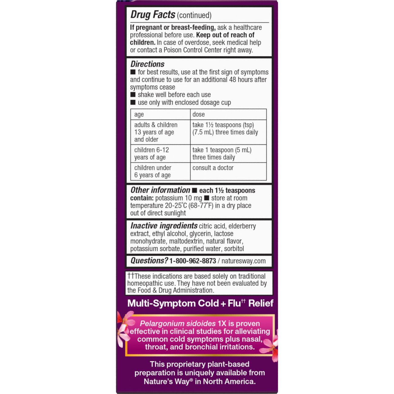 wakeda様 umc3-sec2、umc9-sec2、umc12-057 Nature's Way Umcka Cold Relief Hot Drink Multi-Symptom Relief