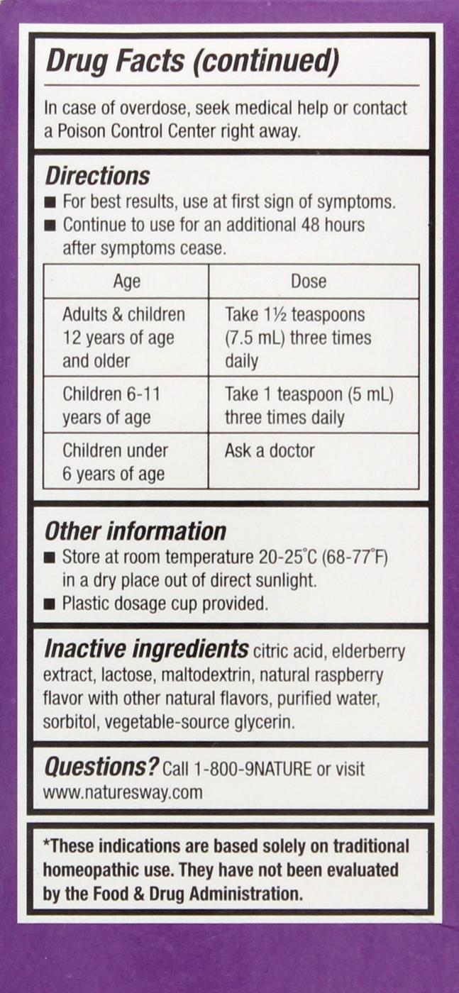 Nature's Way Umcka Cold+Flu Elderberry Syrup; image 4 of 4