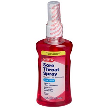 H-E-B Sore Throat Spray – Cherry, 6 oz