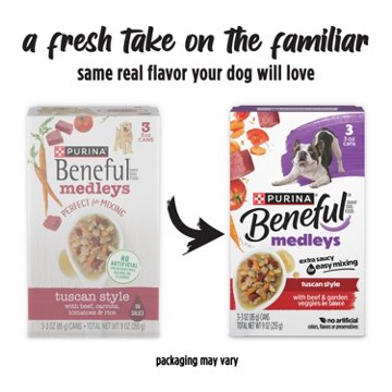 Beneful Purina Medleys Tuscan Style Wet Dog Food - Beef, Carrots, Tomatoes, and Rice in Gravy