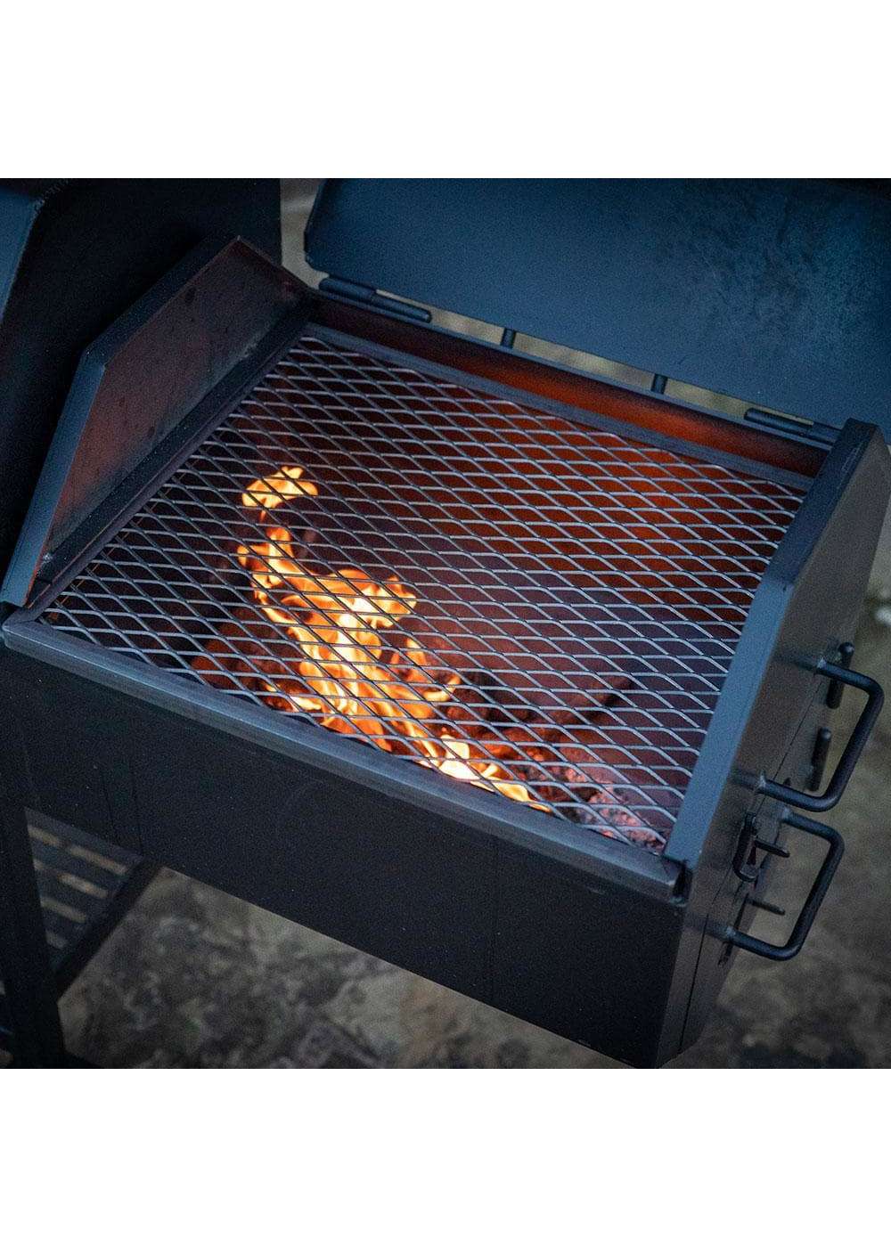 All Seasons Feeders 24" x 20" Charcoal BBQ Pit with Firebox; image 4 of 7