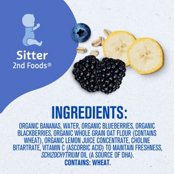 Gerber Organic for Baby Wonderfoods Pouch - Banana Blueberry Blackberry & Oatmeal