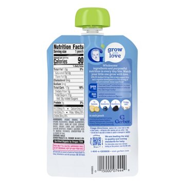 Gerber Organic for Baby Wonderfoods Pouch - Banana Blueberry Blackberry & Oatmeal