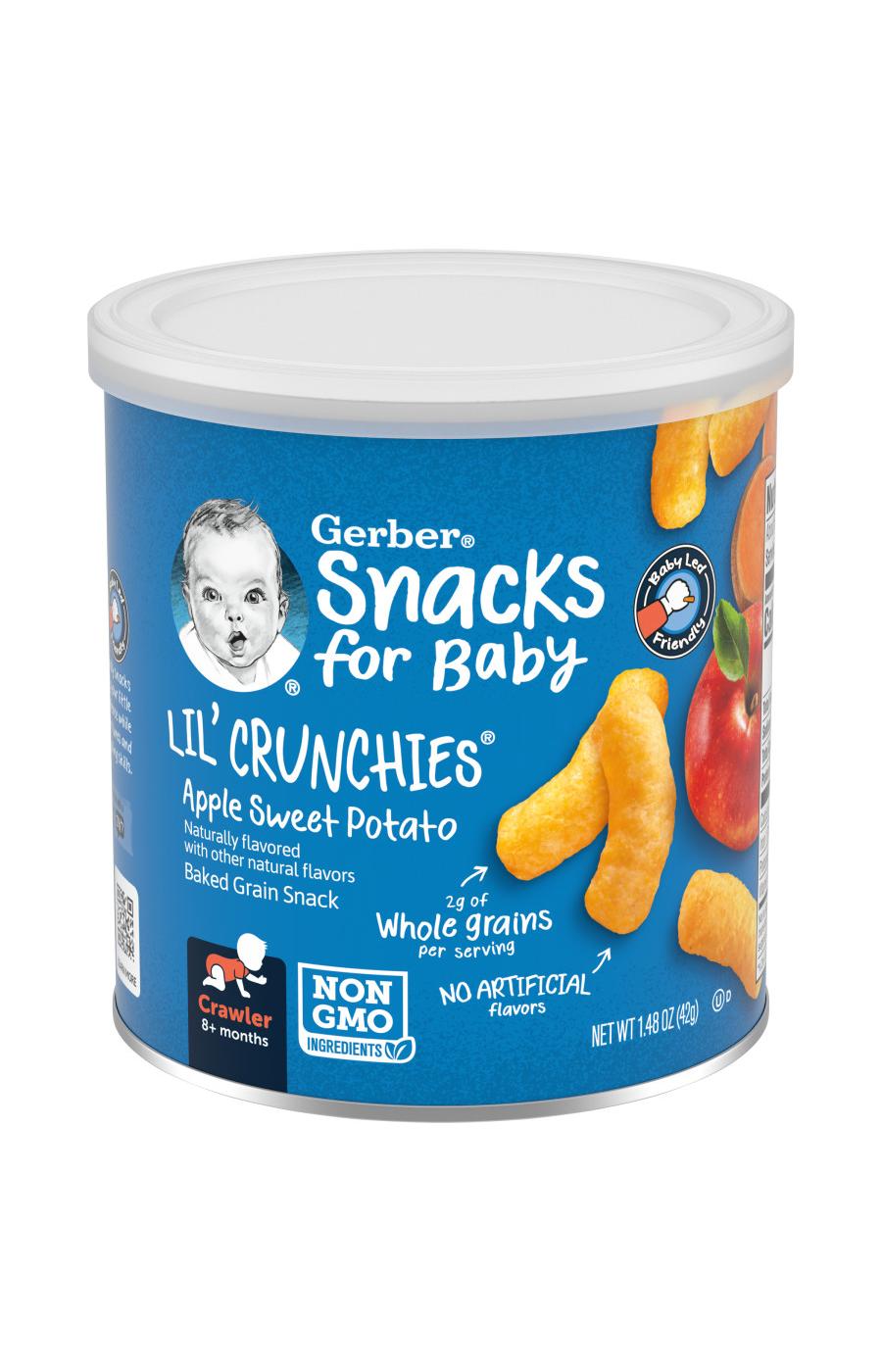 Gerber Snacks for Baby Lil Crunchies - Apple Sweet Potato; image 1 of 8