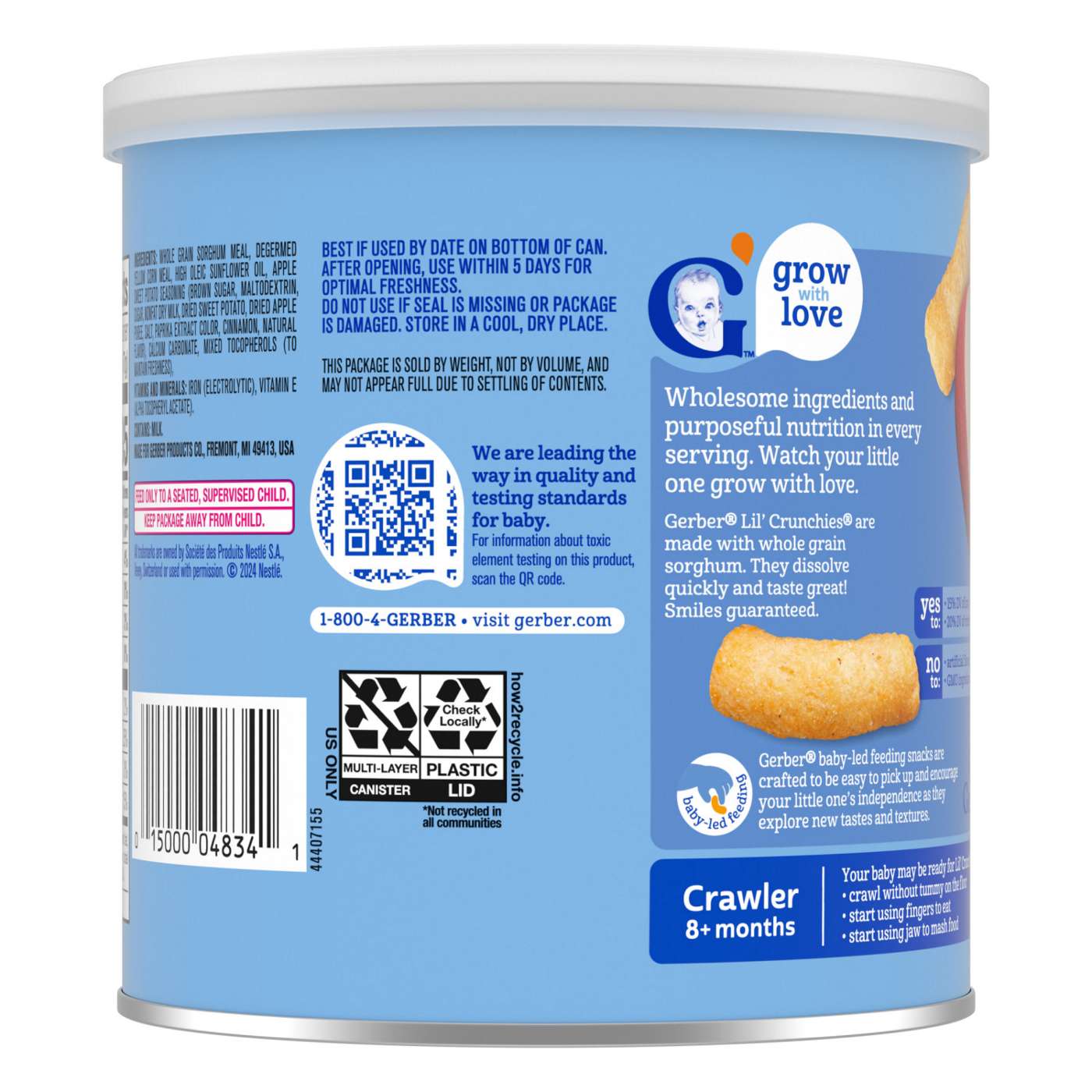 Gerber Snacks for Baby Lil Crunchies - Apple Sweet Potato; image 8 of 8