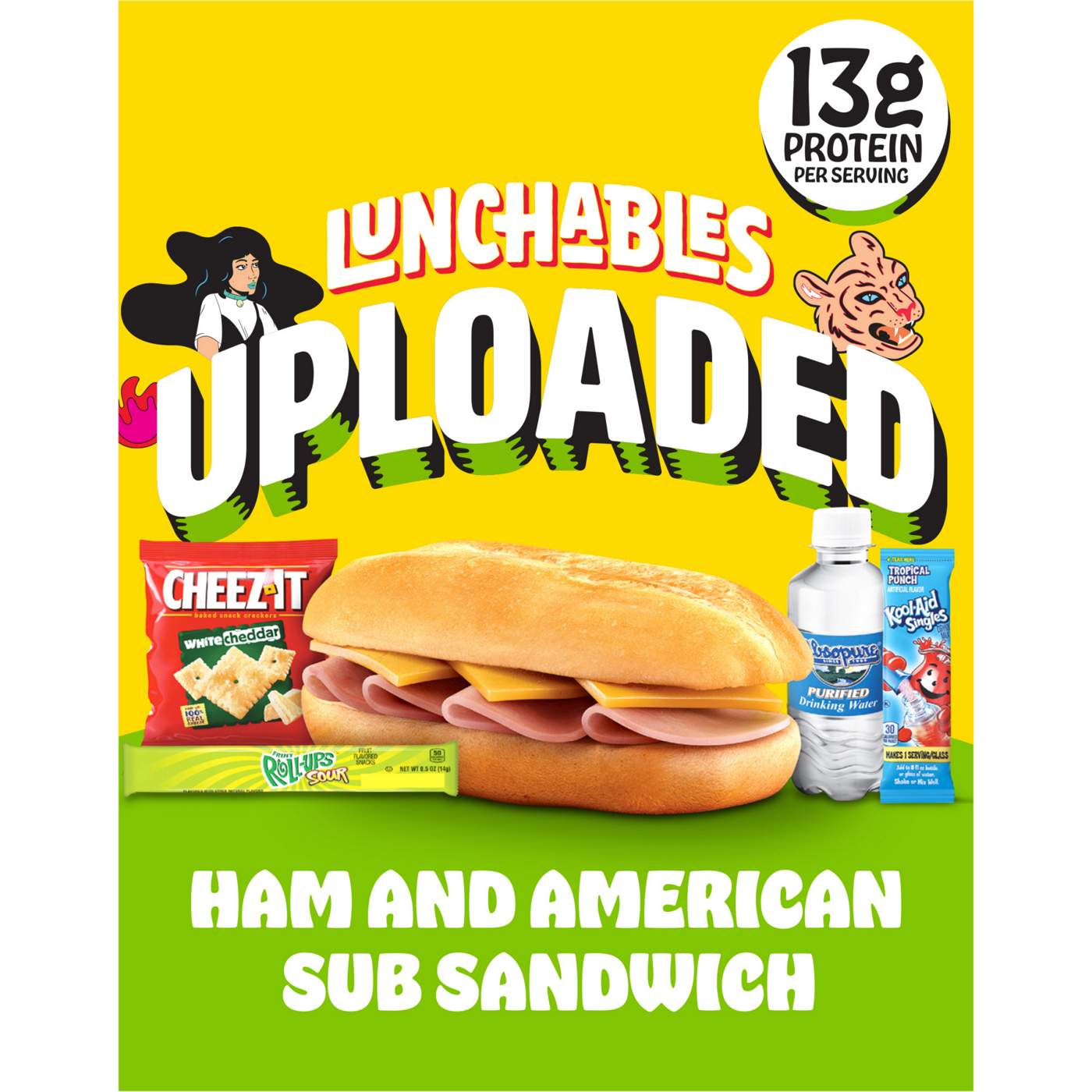 Lunchables Uploaded Meal Kit - Ham & American Sub Sandwich; image 1 of 4