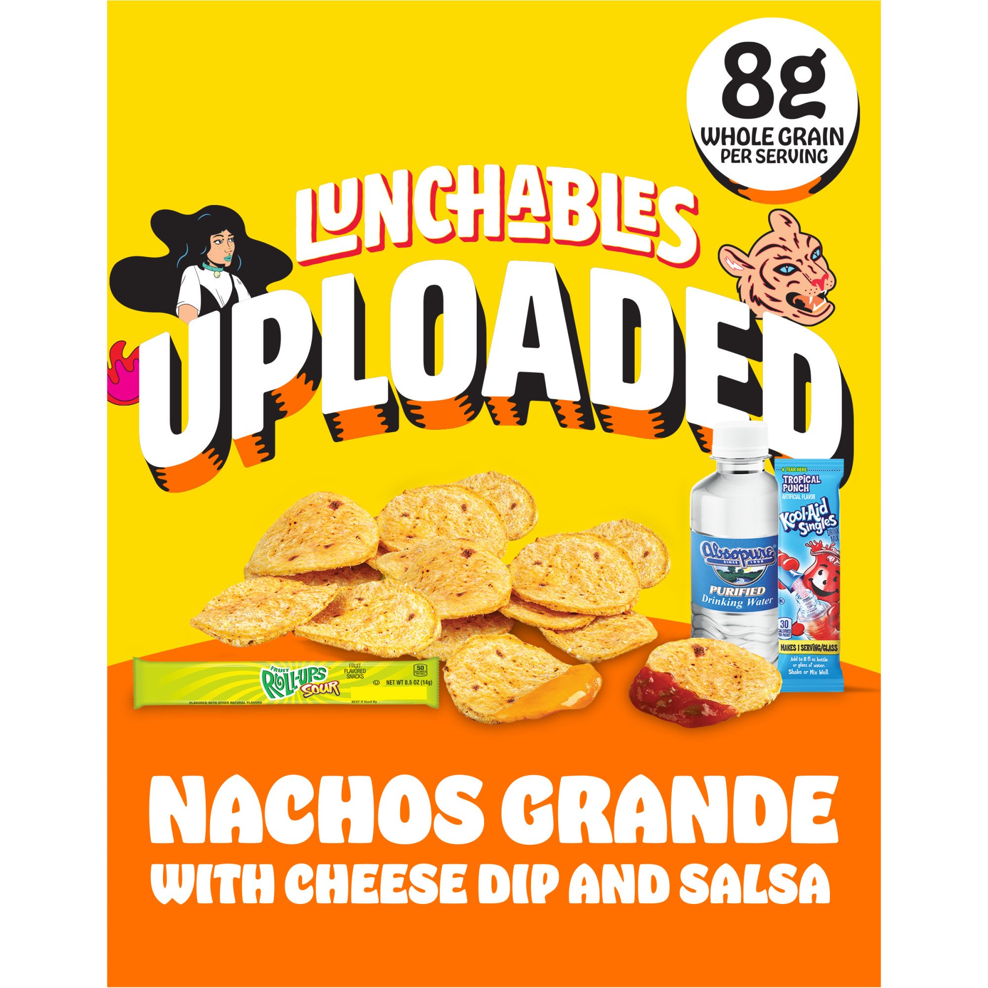 Lunchables Uploaded Nachos Grande Meal Kit, Fruit Roll Up Sour, & Kool ...