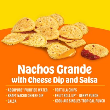 Lunchables Uploaded Nachos Grande Meal Kit, Fruit Roll Up Sour, & Kool-Aid Tropical Punch, Box