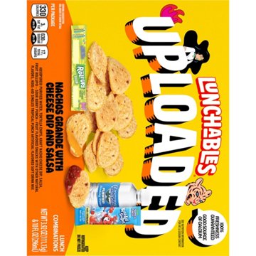 Lunchables Uploaded Nachos Grande Meal Kit, Fruit Roll Up Sour, & Kool-Aid Tropical Punch, Box