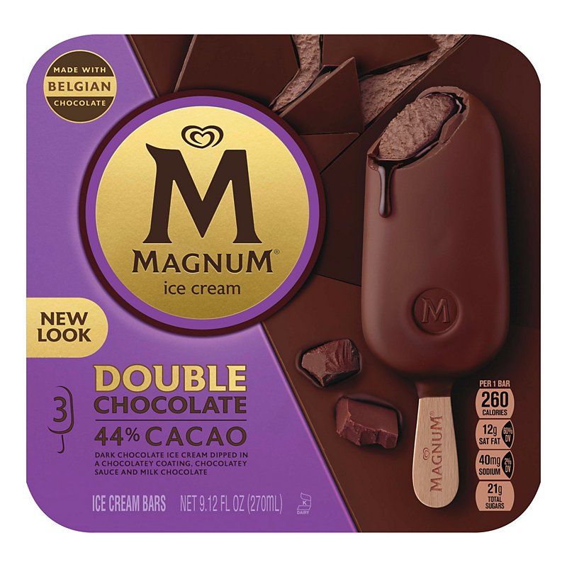 Magnum Double Chocolate Ice Cream Bars Shop Bars Pops At H E B