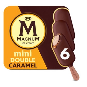 Magnum Mini Double Caramel Ice Cream Bars, 6 ct