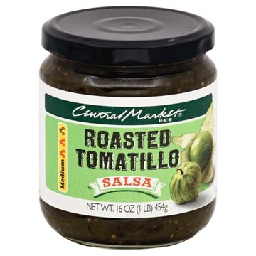 Central Market Roasted Tomatillo Medium Salsa