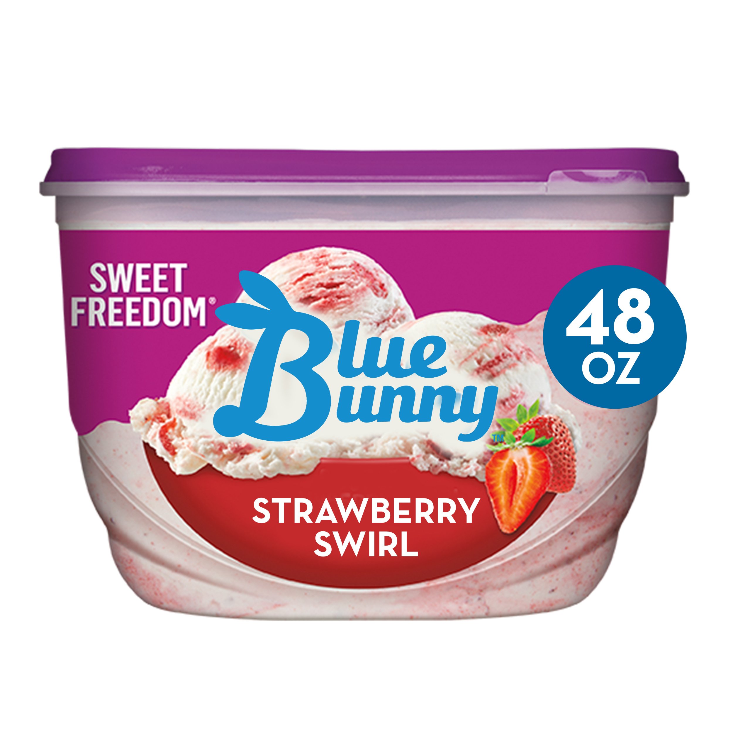 Blue Bunny Sweet Freedom Double Strawberry Reduced Fat Ice Cream Shop Ice Cream At H E B 