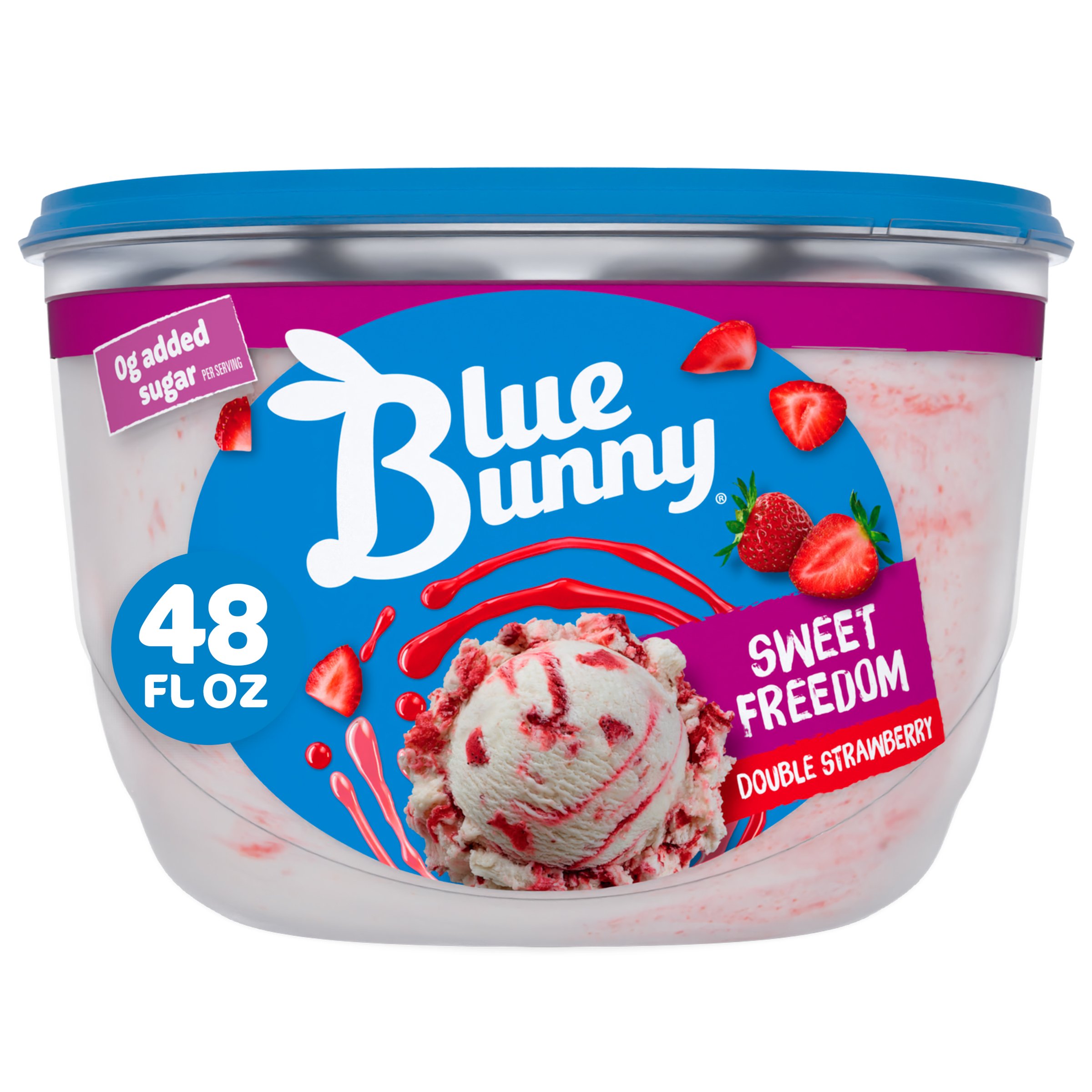Blue Bunny Sweet Freedom Double Strawberry Reduced Fat Ice Cream Shop