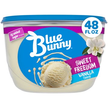 Blue Bunny Sweet Freedom No Added Sugar Vanilla Reduced Fat Ice Cream