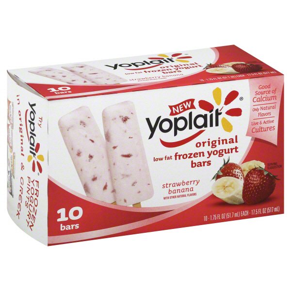 Yoplait Original Low Fat Strawberry Banana Frozen Yogurt Bars Shop