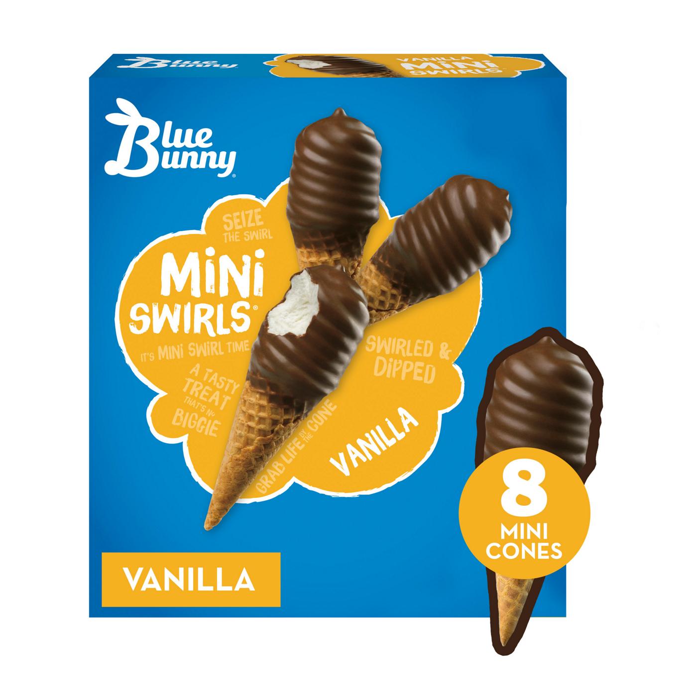 Blue Bunny Mini Swirls Vanilla Ice Cream Cones; image 1 of 2