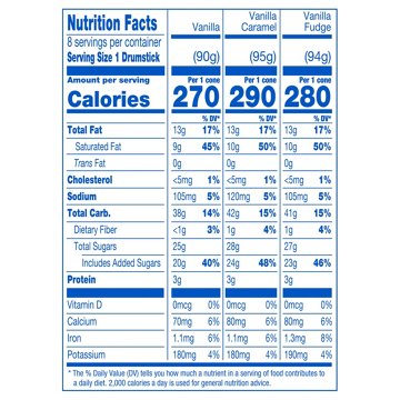 Nestle Drumstick CRUNCH Dipped Sundae Cones Variety Pack, 8 ct