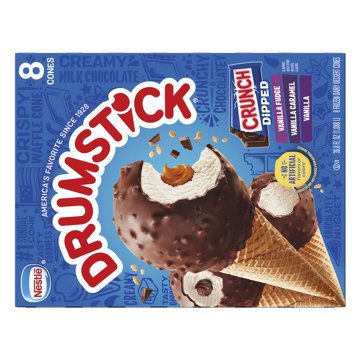 Nestle Drumstick Crunch Dipped Sundae Cones Variety Pack, 8 ct