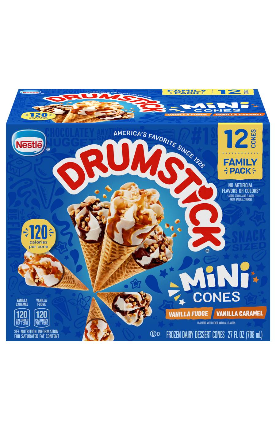 Nestle Drumstick Lil' Drums Vanilla Swirls Sundae Cones Variety Pack; image 1 of 2