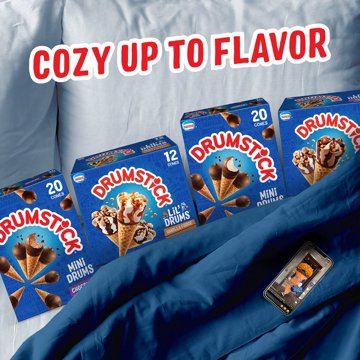 Nestle Drumstick Vanilla Fudge & Caramel Mini Sundae Cones, 12 ct