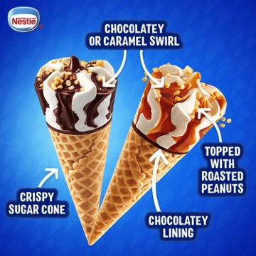 Nestle Drumstick Mini Sundae Cones Variety Pack - Vanilla Fudge & Caramel, 12 ct