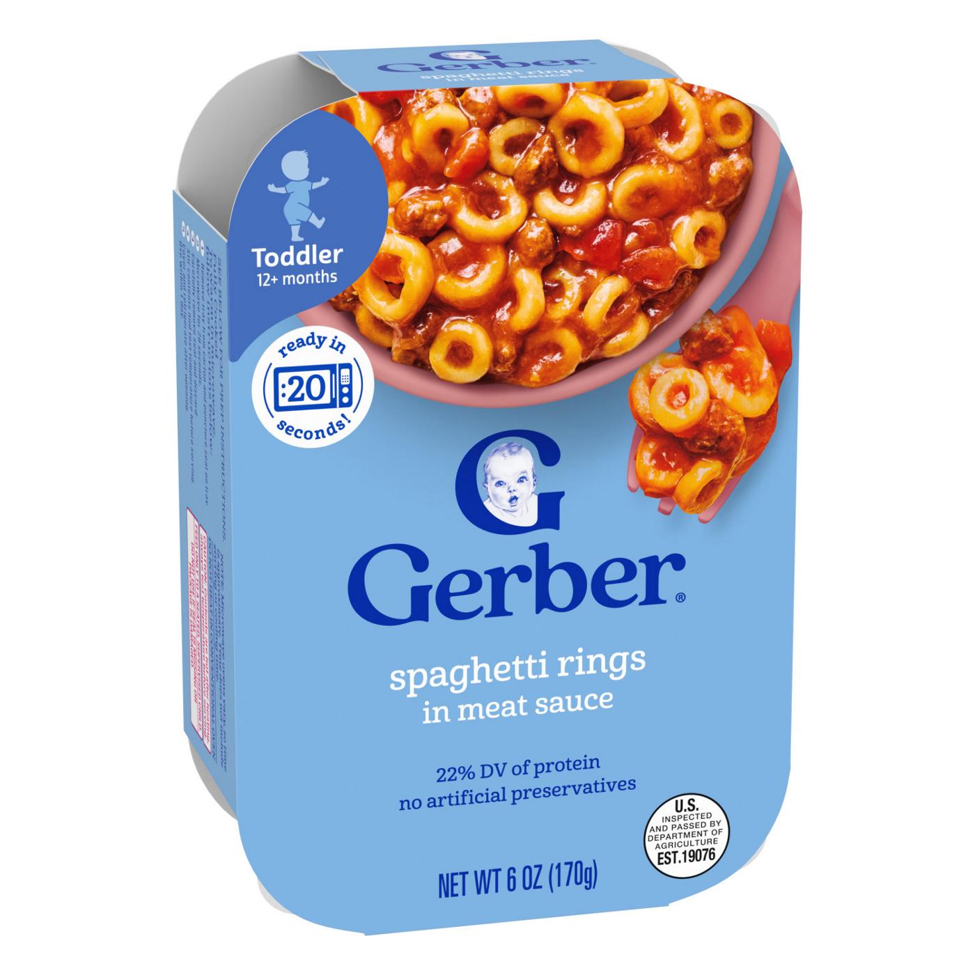 Gerber Mealtime for Toddler - Spaghetti Rings in Meat Sauce; image 4 of 8