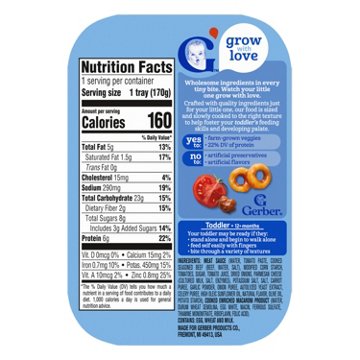 Gerber Mealtime for Toddler - Spaghetti Rings in Meat Sauce, 6 oz