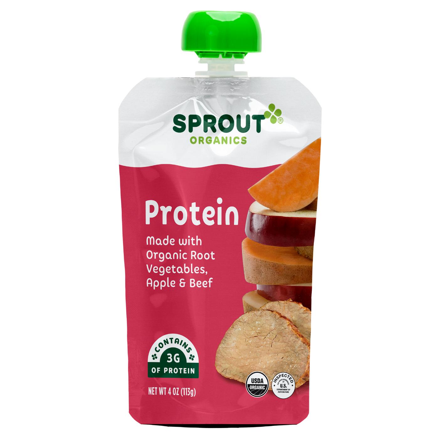 Sprout Organics Protein Pouch - Root Vegetables Apple & Beef; image 1 of 2