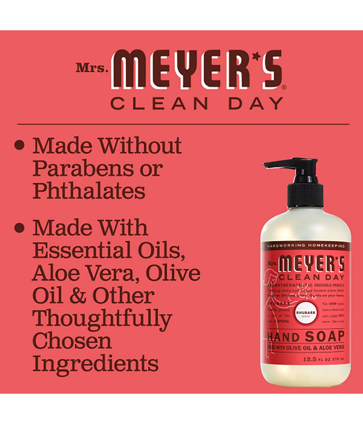 Mrs. Meyer's Clean Day Rhubarb Scent Liquid Hand Soap; image 4 of 5