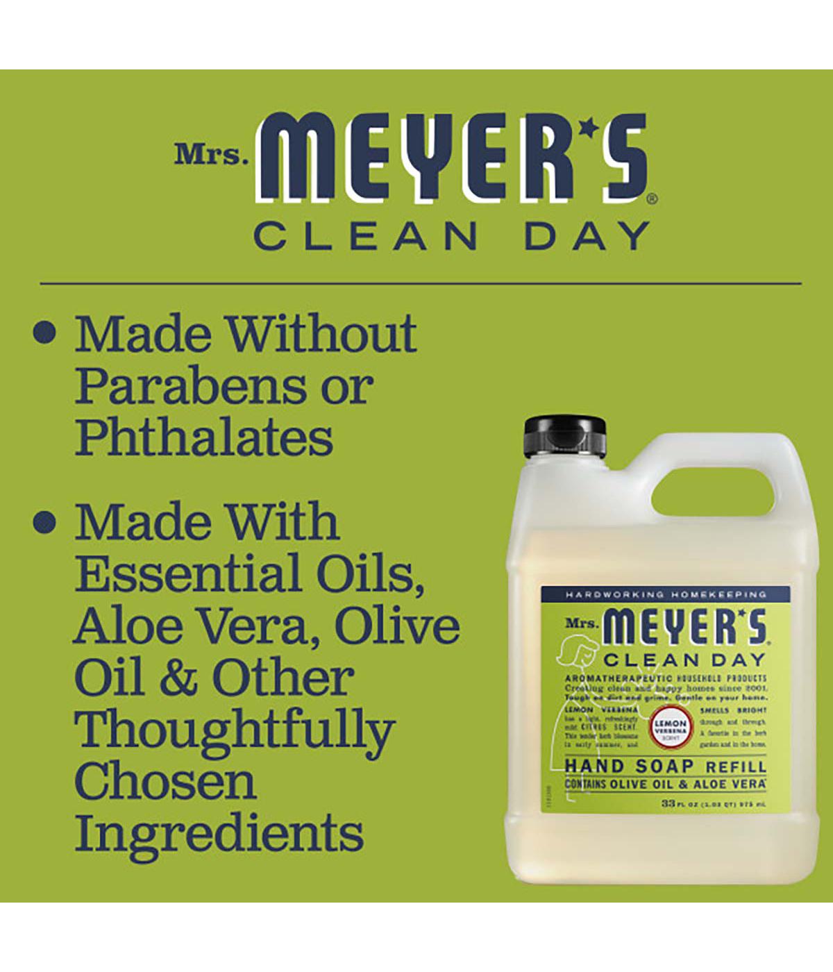 Mrs. Meyer's Clean Day Lemon Verbena Hand Soap Refill; image 2 of 5