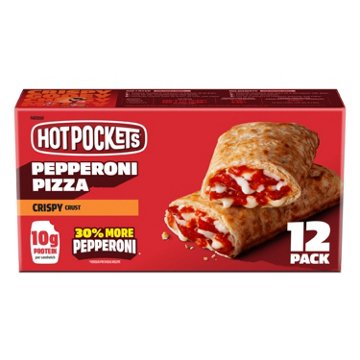 Hot Pockets Pepperoni Pizza Frozen Sandwiches - Crispy Crust, 12 ct