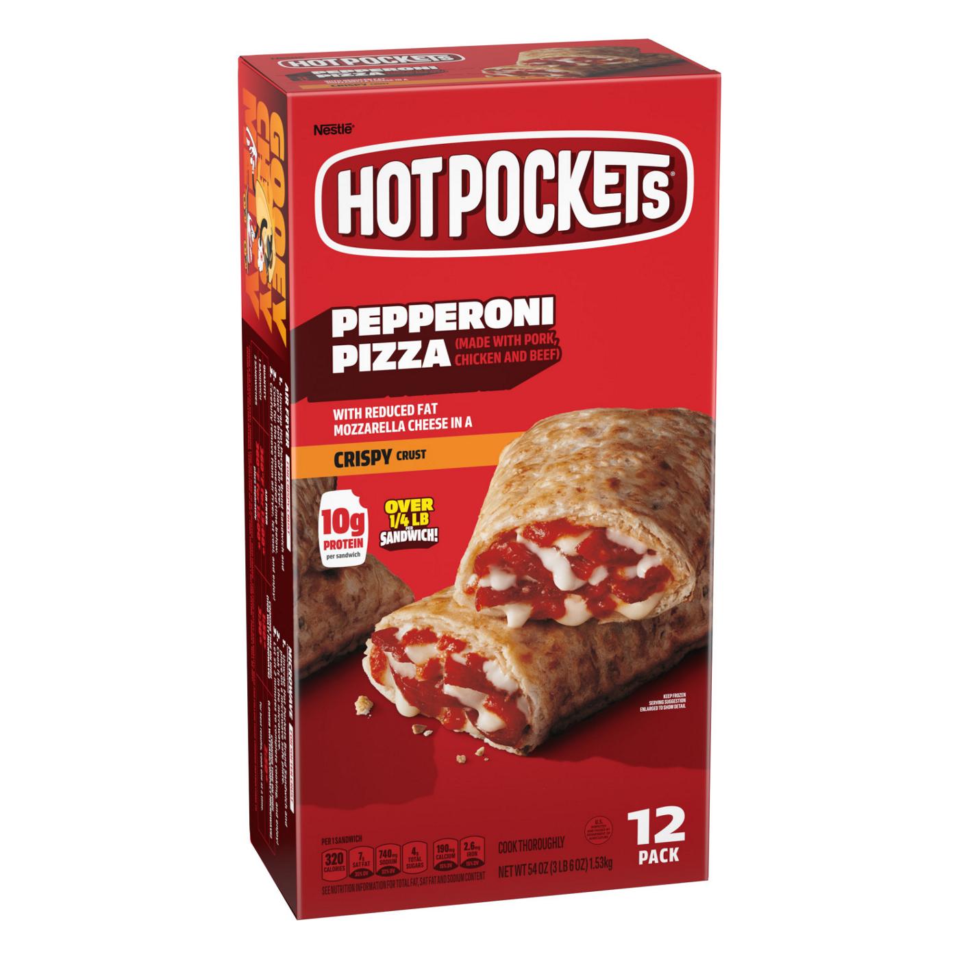 Hot Pockets Pepperoni Pizza Frozen Sandwiches - Crispy Crust; image 6 of 8