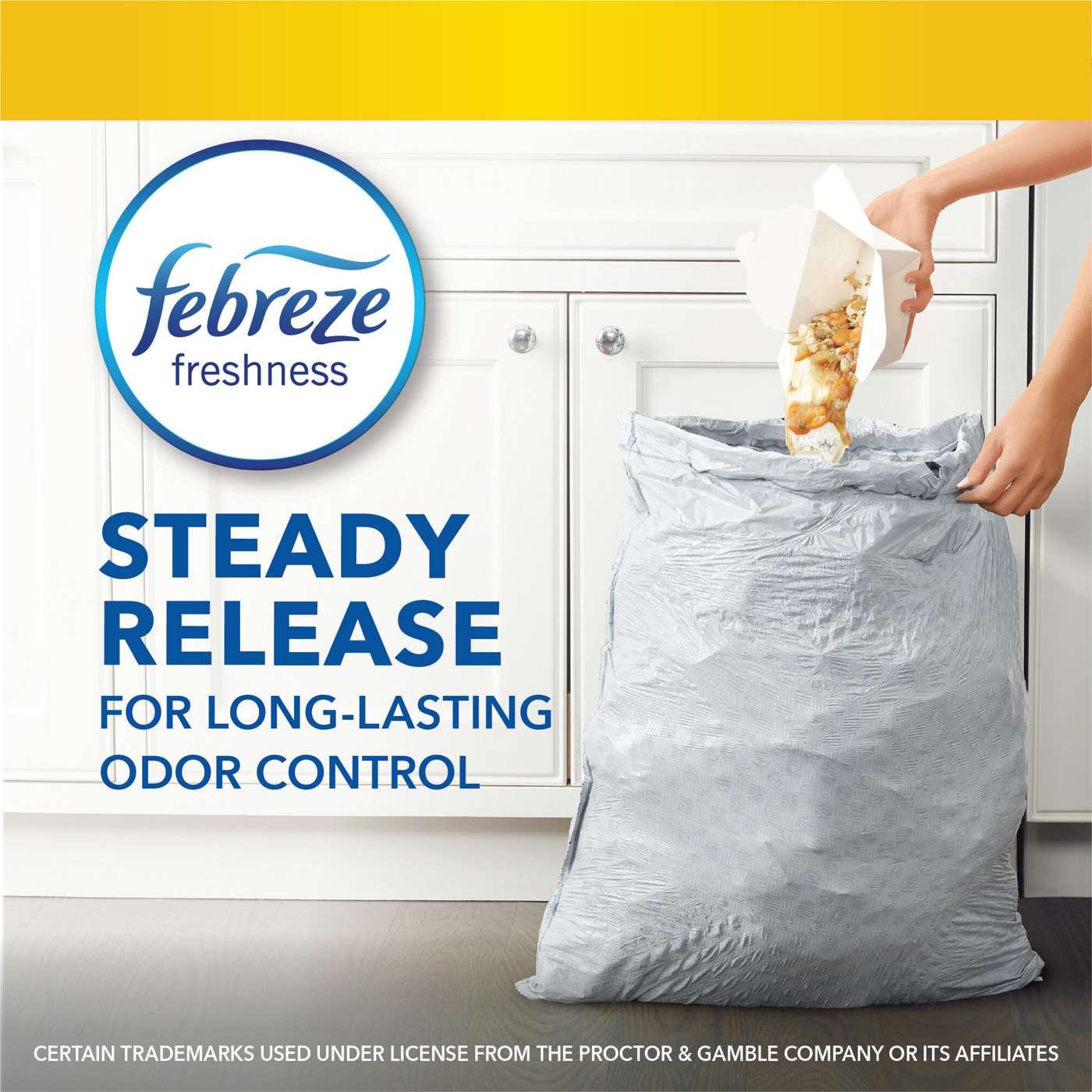 Glad ForceFlex Tall Kitchen Drawstring Trash Bags, 13 Gallon - Gain Lavender Scent with Febreze Freshness; image 2 of 2