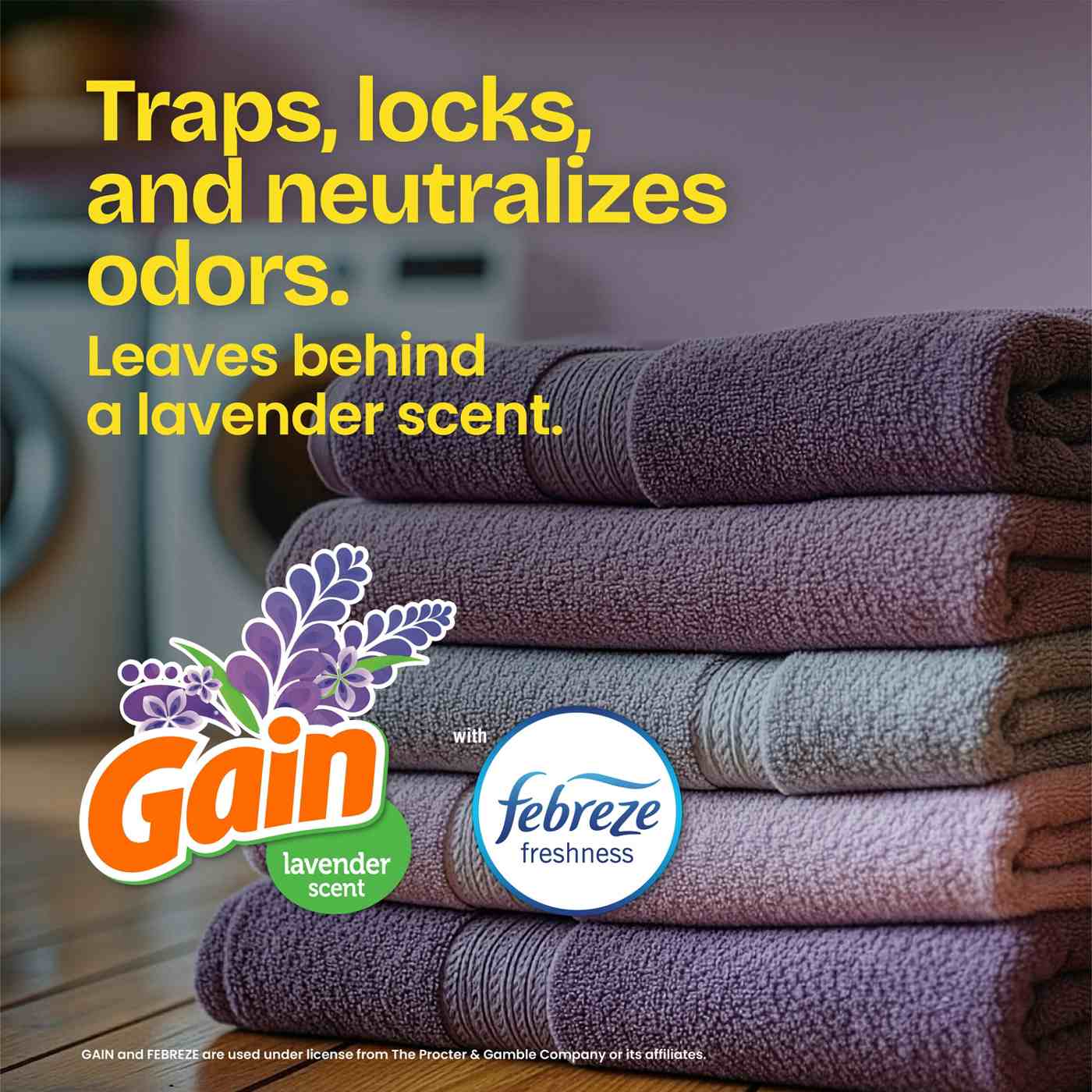 Glad ForceFlex Tall Kitchen Drawstring Trash Bags, 13 Gallon - Gain Lavender Scent with Febreze Freshness; image 13 of 14