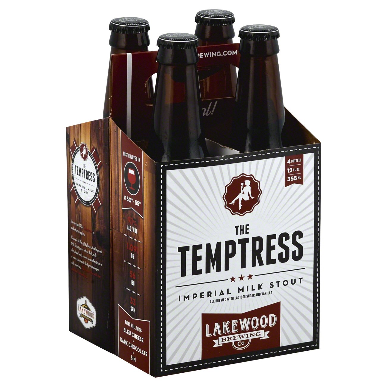 Lakewood The Temptress Imperial Milk Stout Beer 12 oz Bottles Shop Beer at HEB