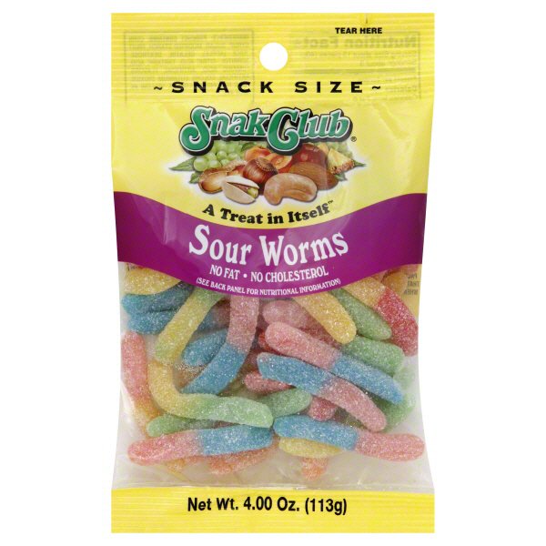 Snak Club Snack Size Sour Worms - Shop Candy at H-E-B